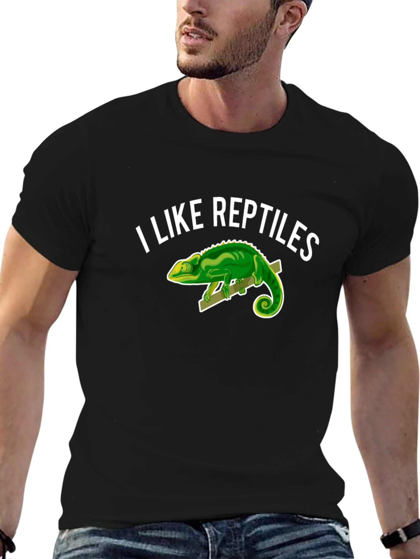 I Like Reptiles T-Shirt - Novelty Chameleon Graphic Tee