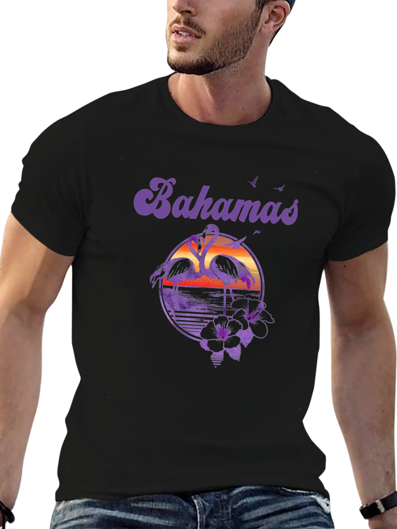 Bahamas Flamingo Sunset T-Shirt