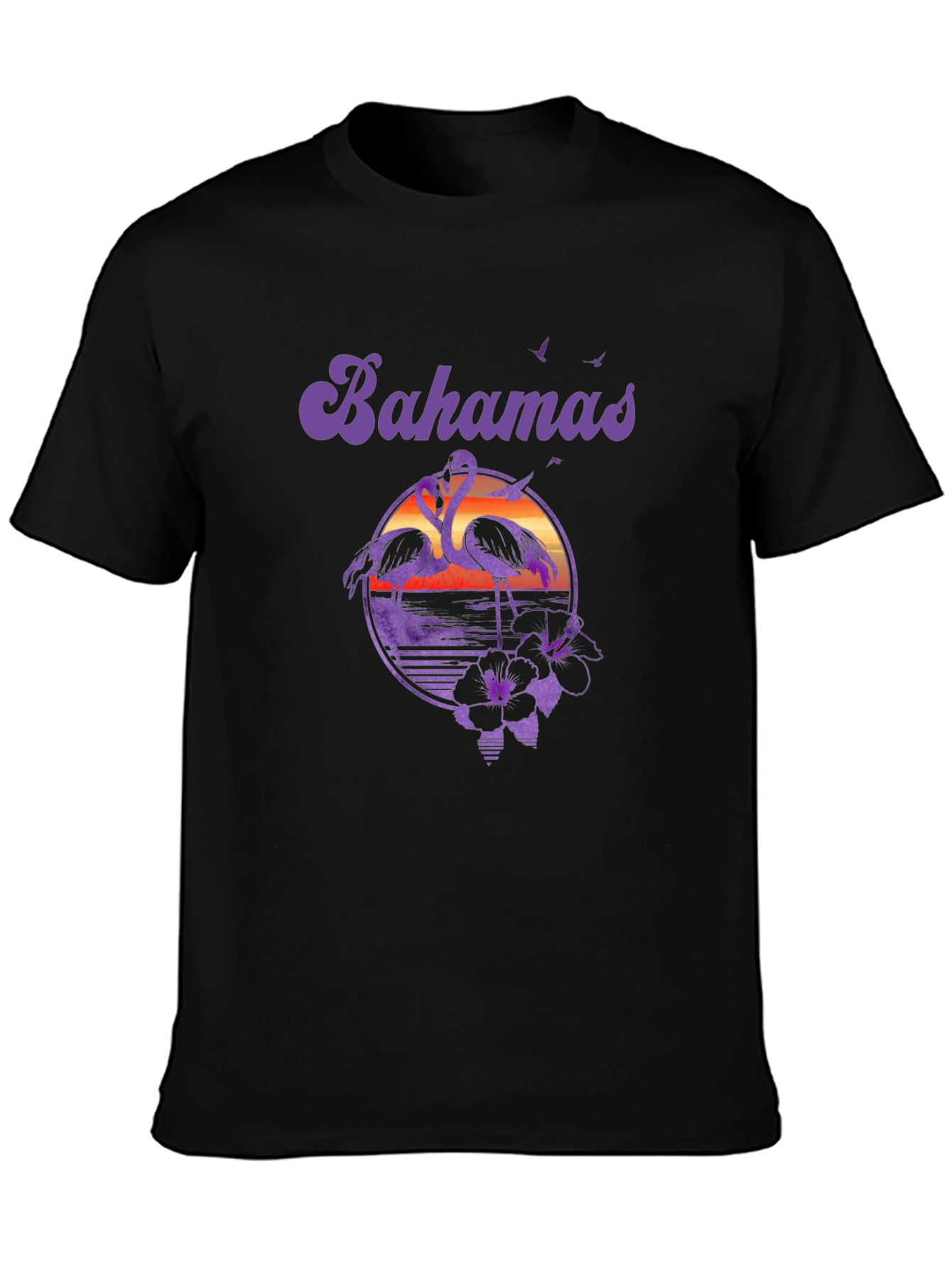 Bahamas Flamingo Sunset T-Shirt