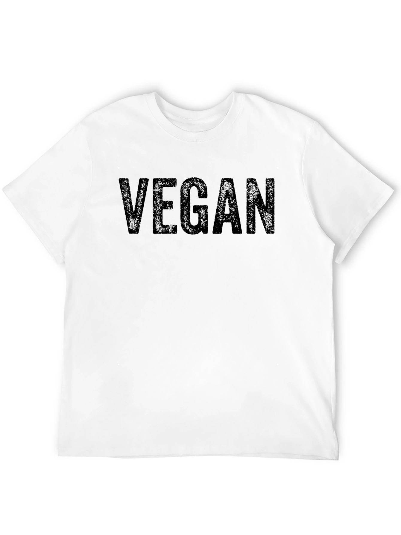 Vegan Statement T-Shirt - Bold Black Graphic Tee