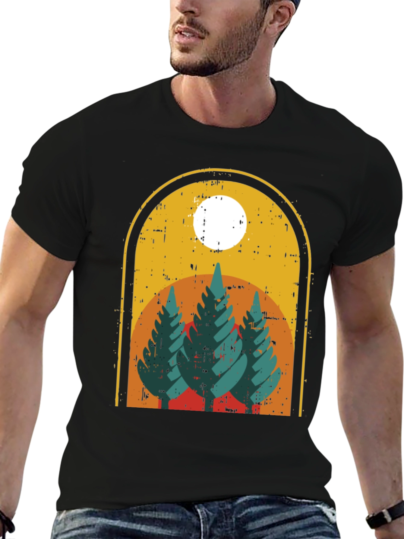 Retro Nature Scene T-Shirt