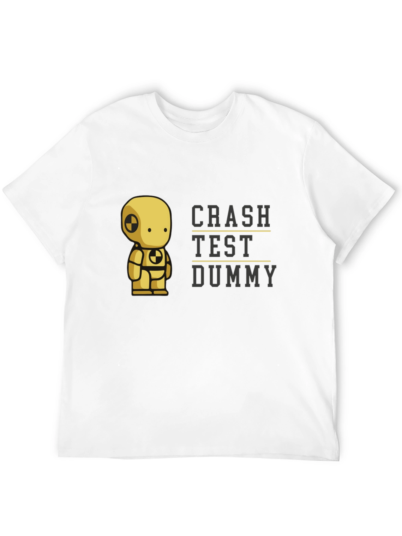 Crash Test Dummy Graphic Tee - Black Cotton T-Shirt