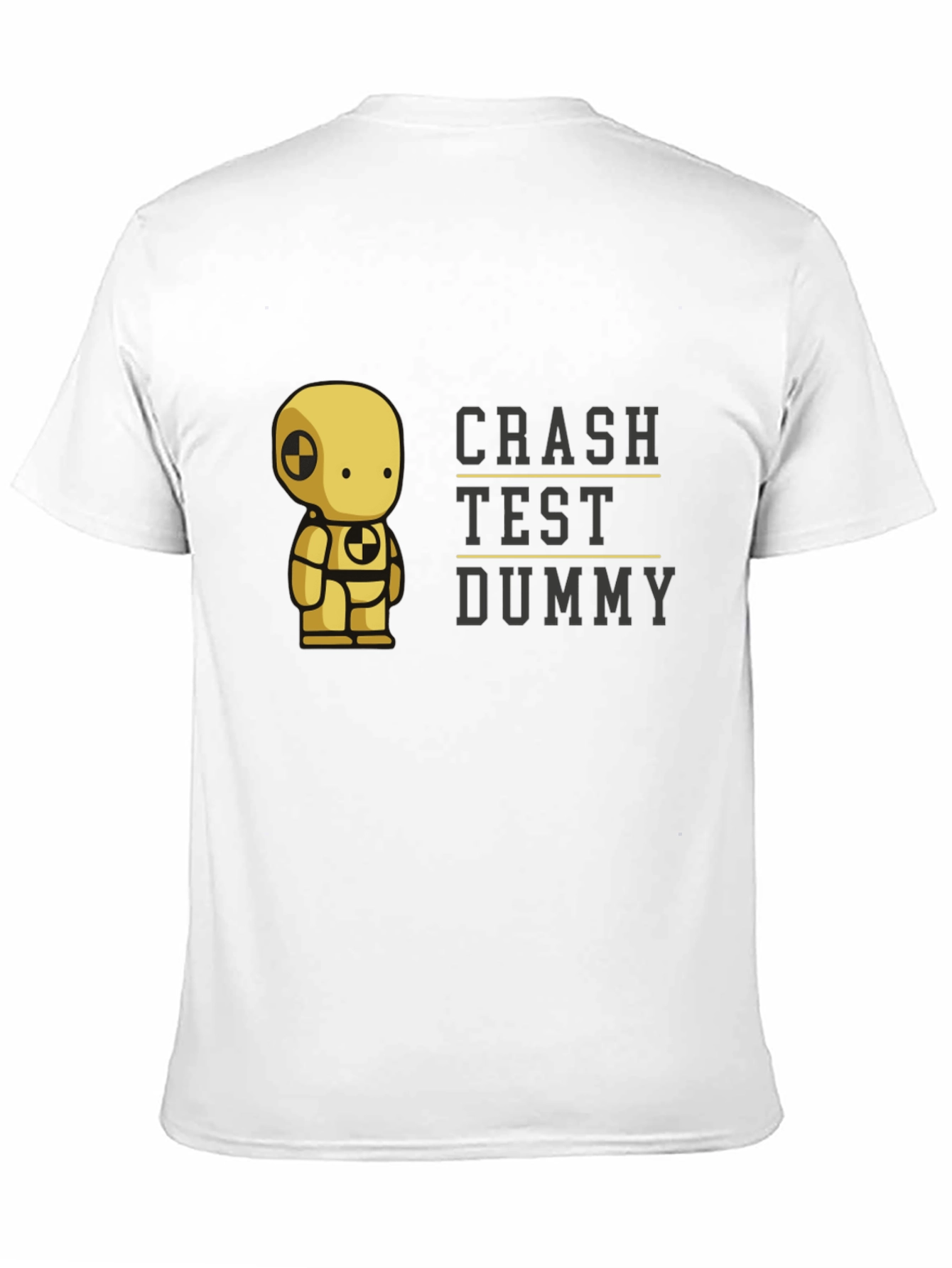 Crash Test Dummy Graphic Tee - Black Cotton T-Shirt