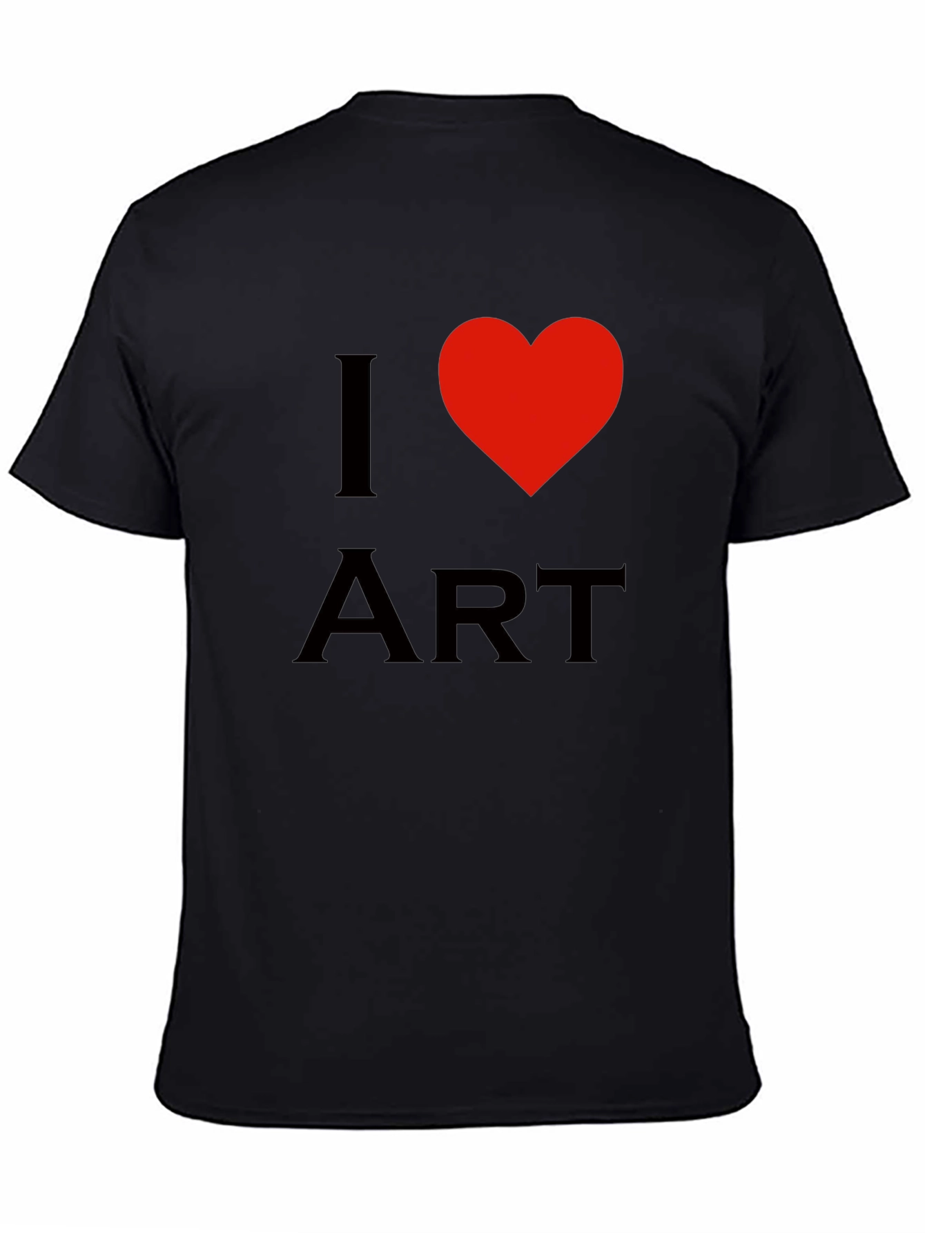 I Heart Art Black Cotton T-Shirt