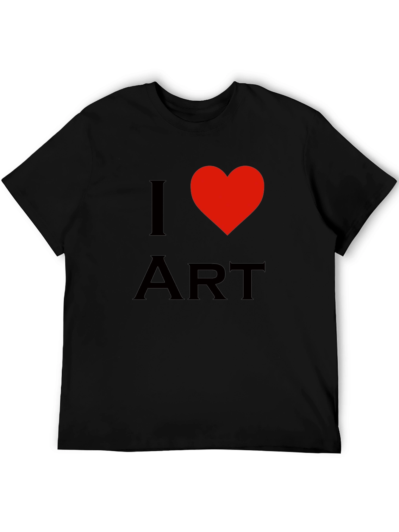 I Heart Art Black Cotton T-Shirt