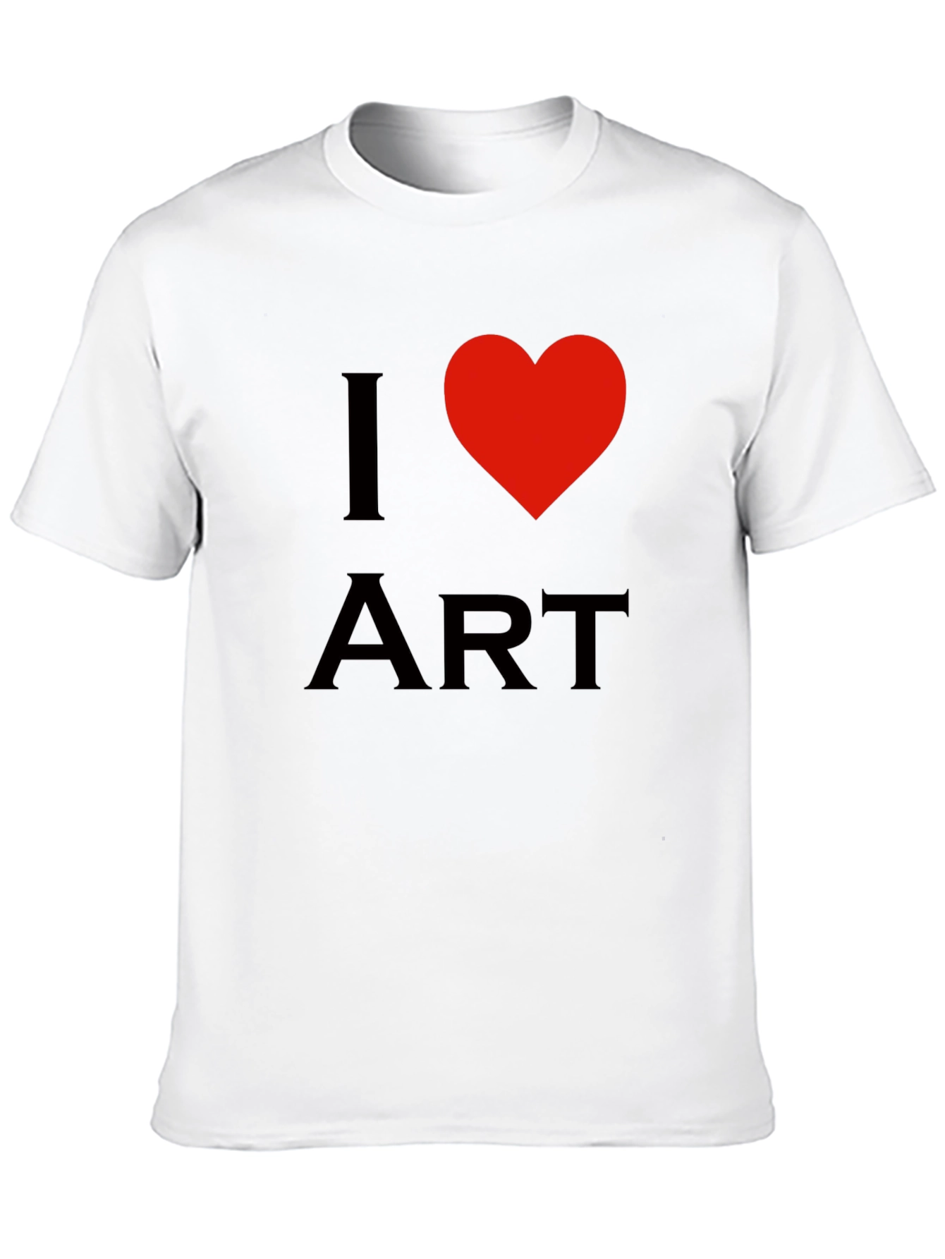 I Heart Art Black Cotton T-Shirt