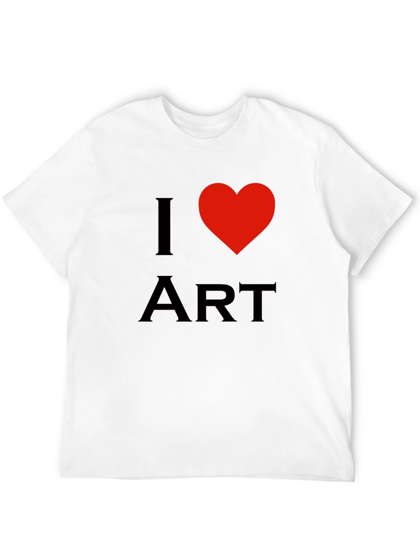I Heart Art Black Cotton T-Shirt