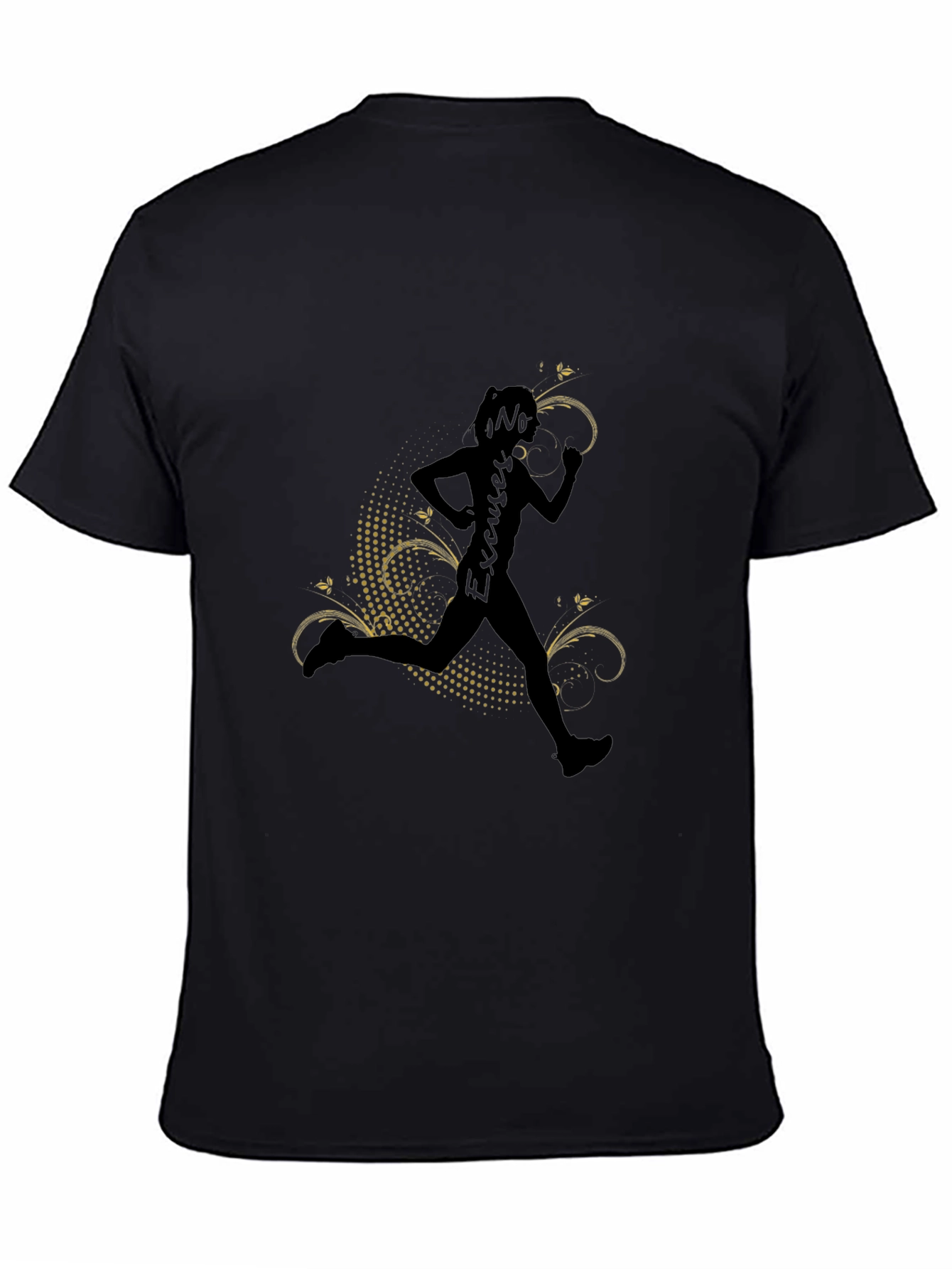 No Excuses Running Silhouette Black T-Shirt