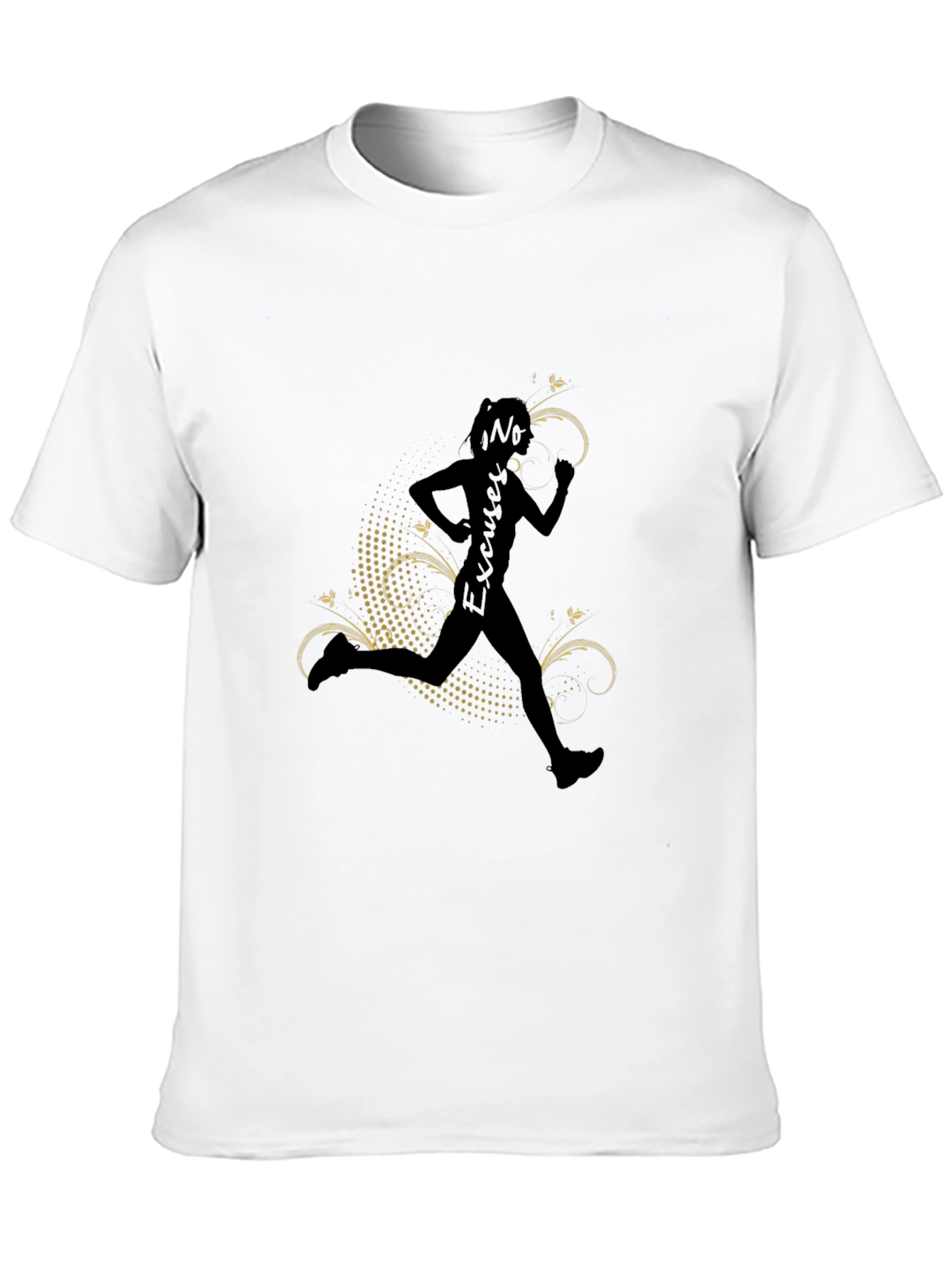 No Excuses Running Silhouette Black T-Shirt