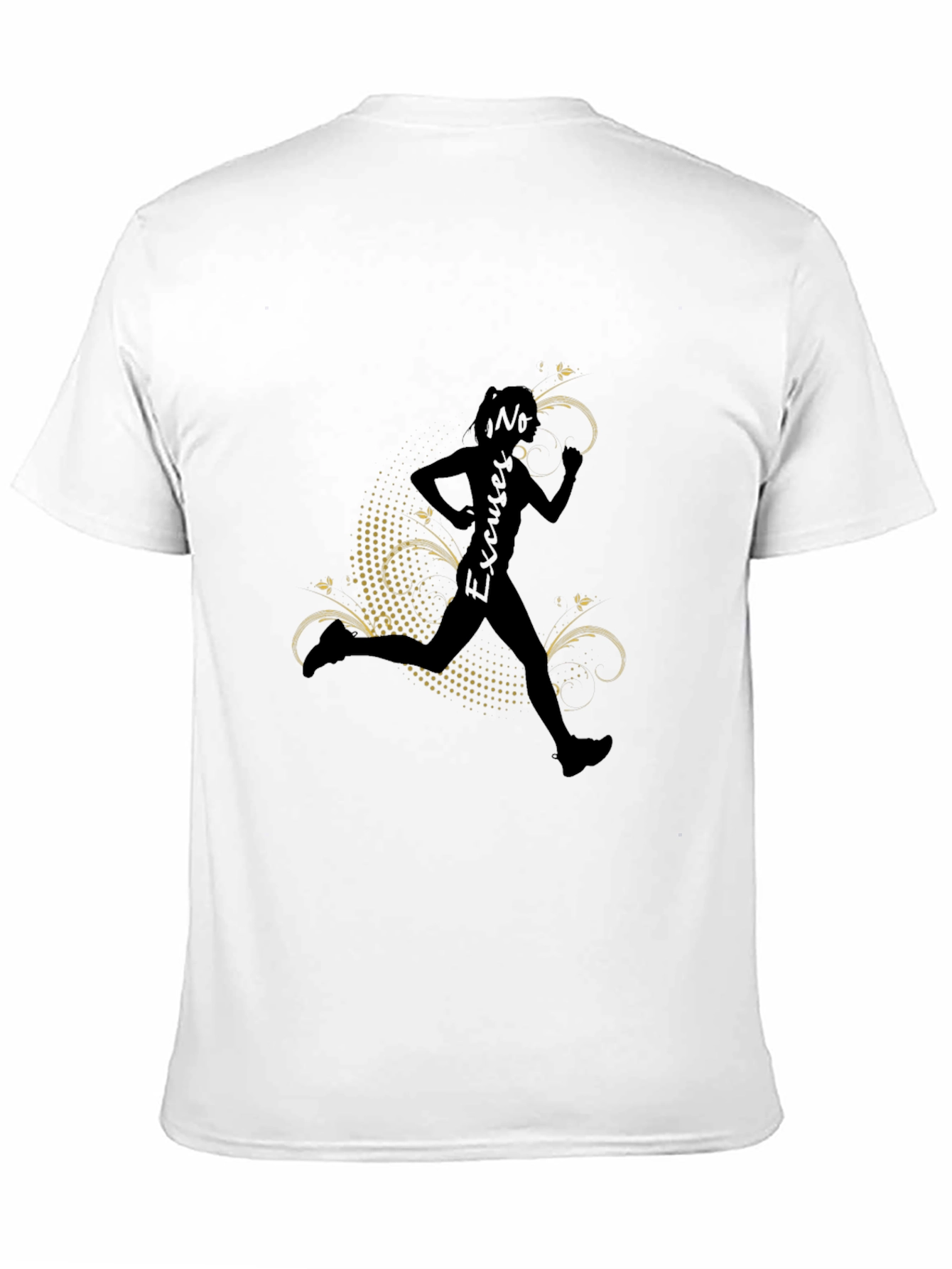No Excuses Running Silhouette Black T-Shirt