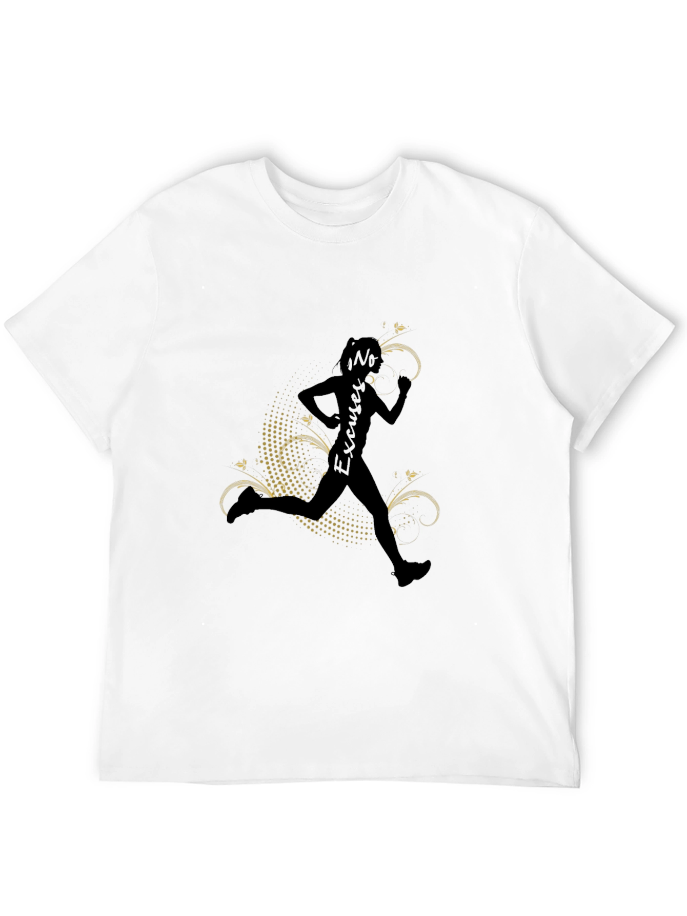 No Excuses Running Silhouette Black T-Shirt