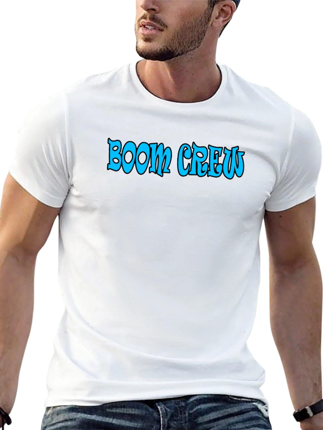 Boom Crew Black Cotton Graphic Tee