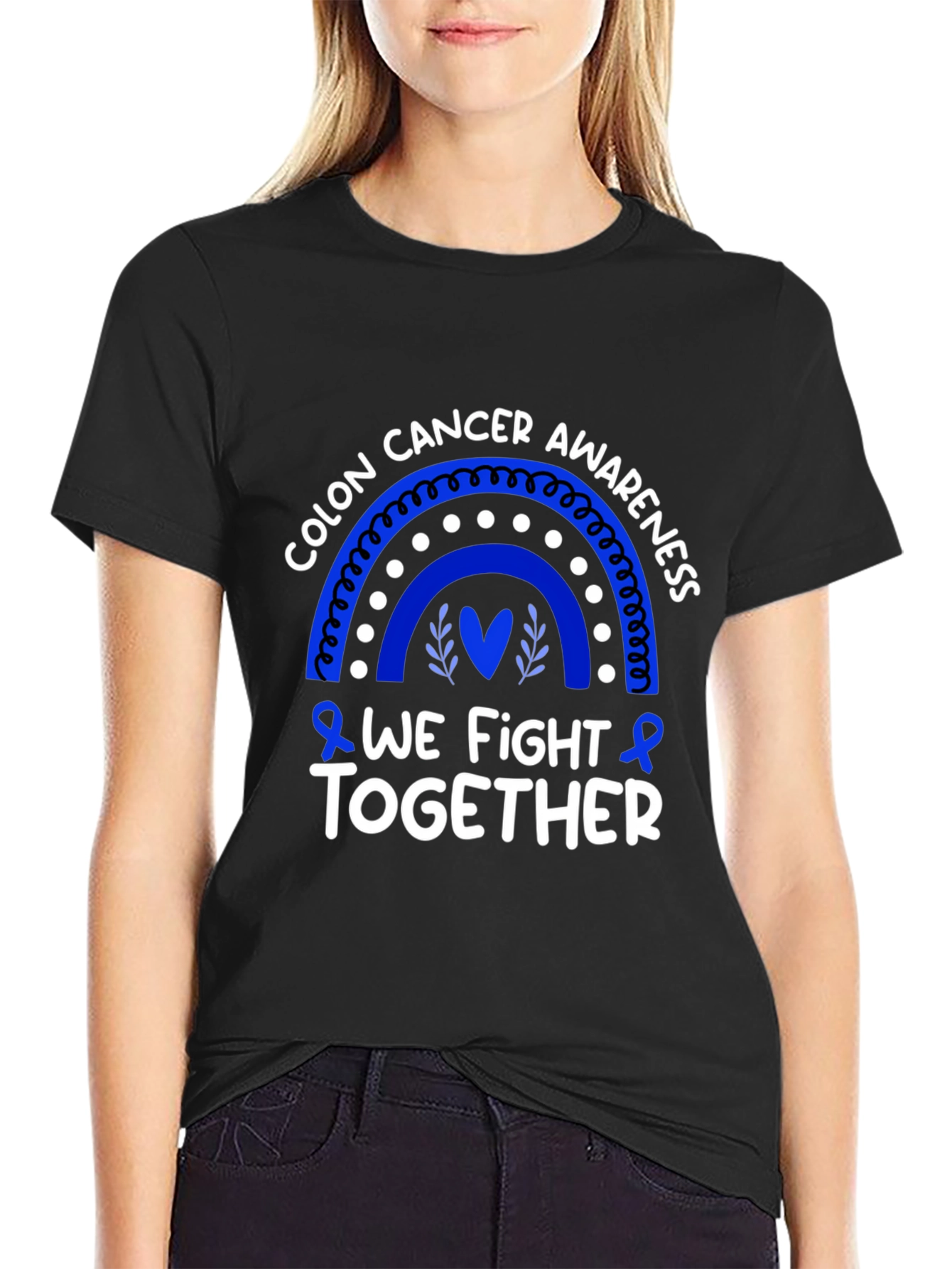 Colon Cancer Awareness T-Shirt - We Fight Together