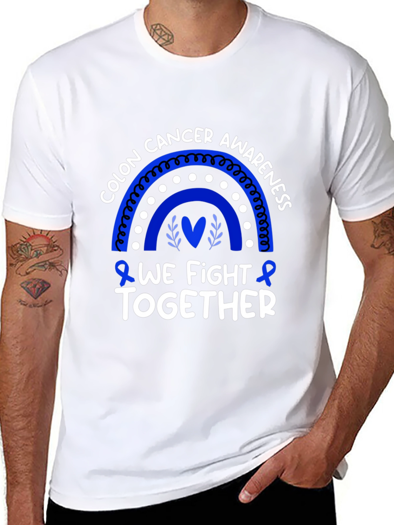 Colon Cancer Awareness T-Shirt - We Fight Together