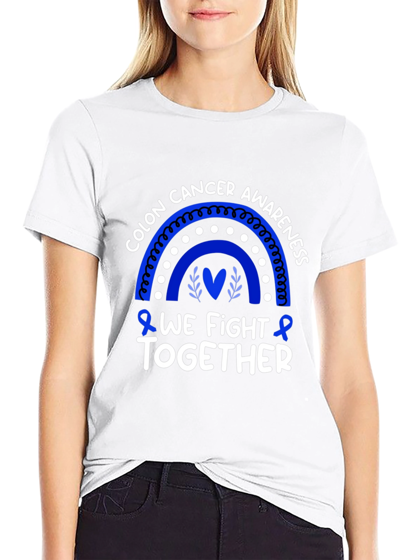 Colon Cancer Awareness T-Shirt - We Fight Together