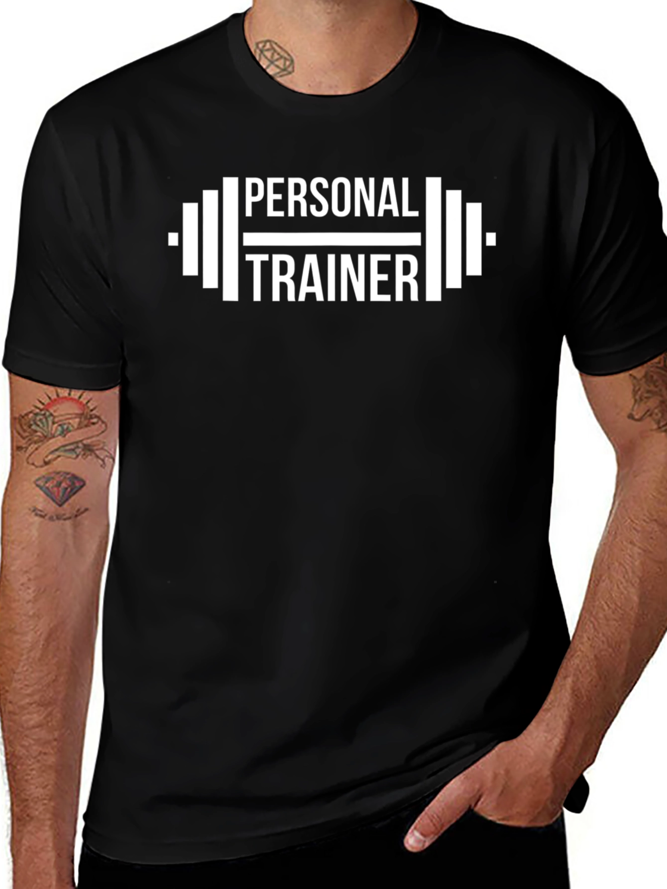 Personal Trainer Black Graphic T-Shirt