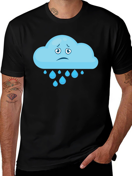 Sad Cloud T-Shirt - Black Cotton Tee