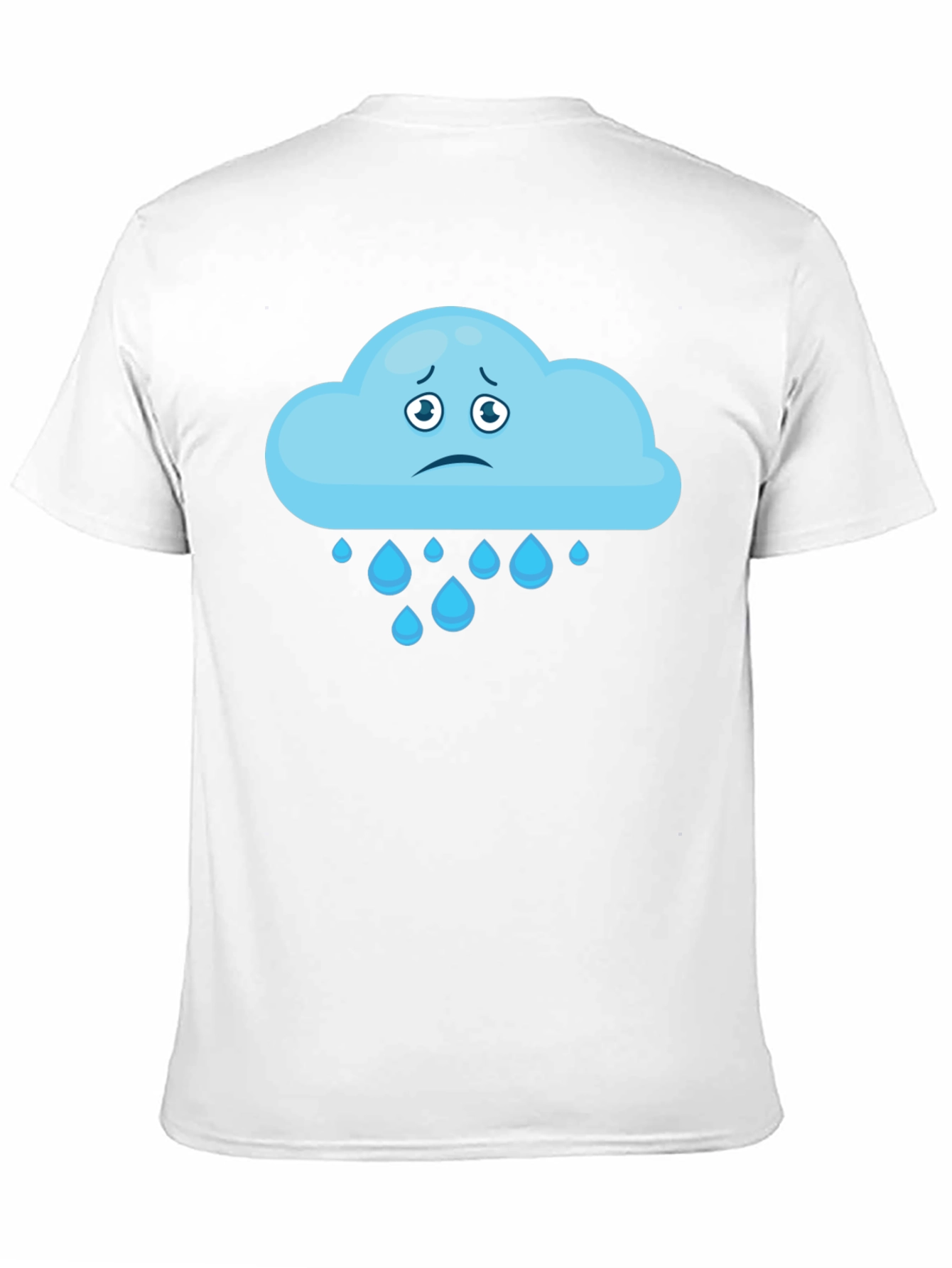 Sad Cloud T-Shirt - Black Cotton Tee
