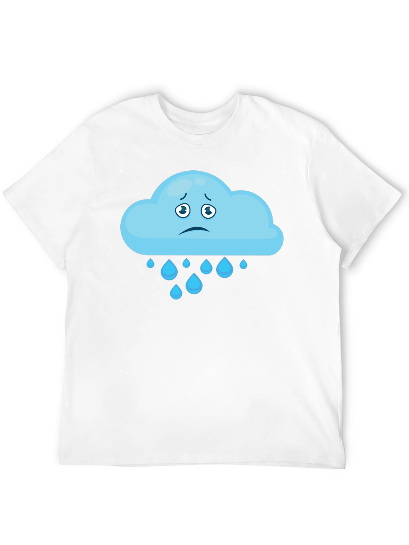 Sad Cloud T-Shirt - Black Cotton Tee