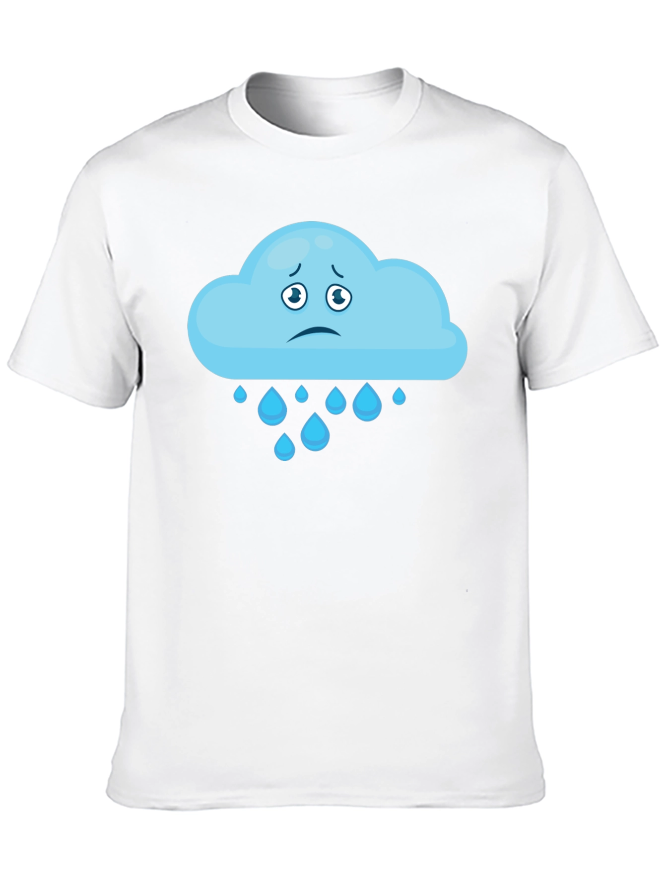 Sad Cloud T-Shirt - Black Cotton Tee