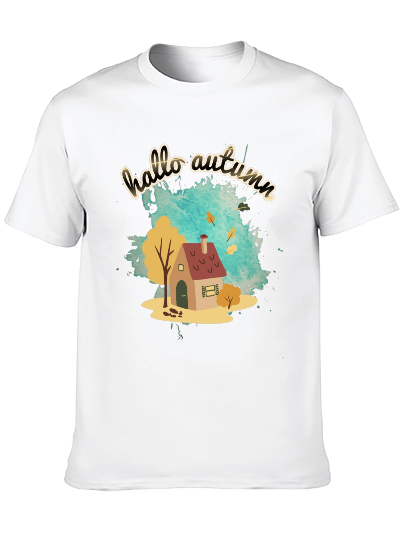 Hello Autumn Black Graphic Tee