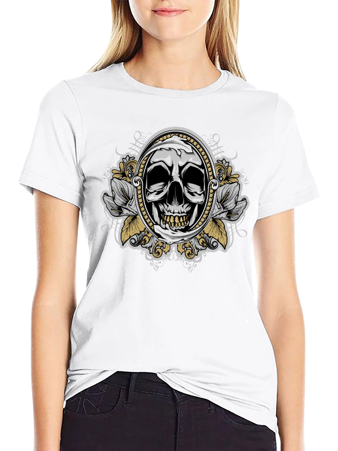 Skull Graphic T-Shirt - Mens Black Tee
