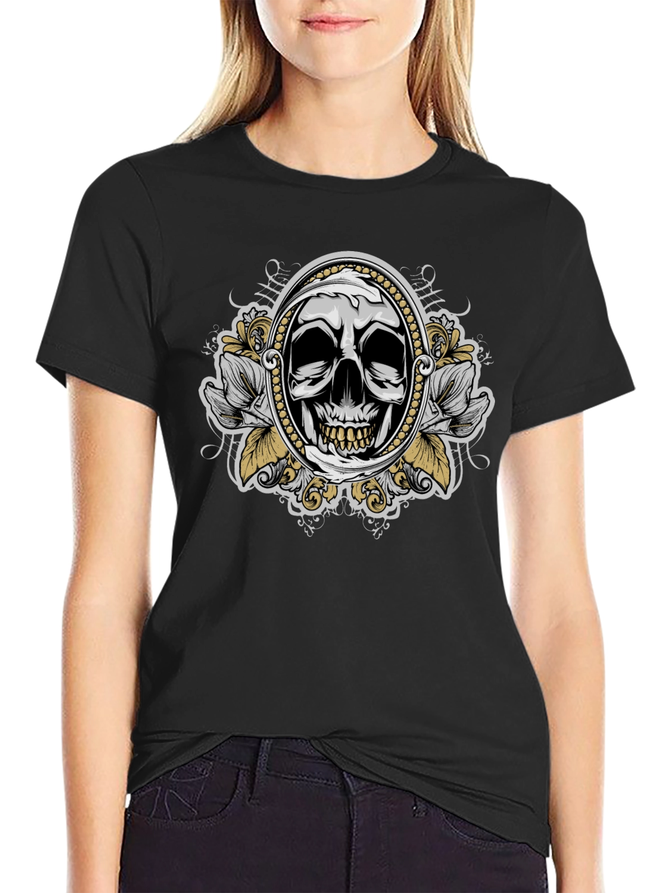 Skull Graphic T-Shirt - Mens Black Tee