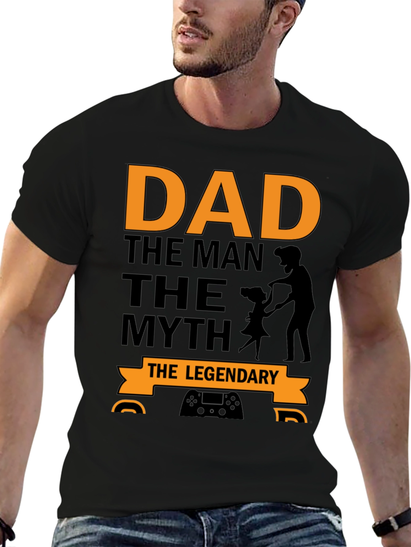 Dad The Man The Myth The Legendary Black T-Shirt