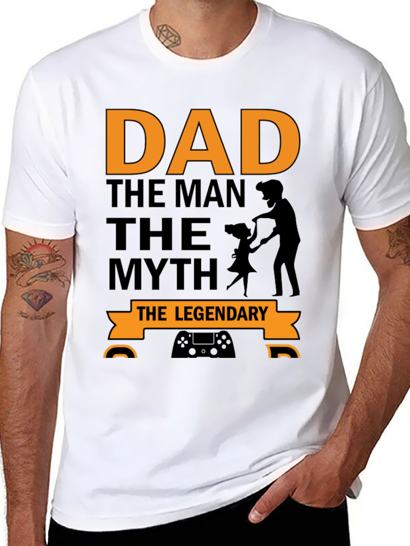 Dad The Man The Myth The Legendary Black T-Shirt