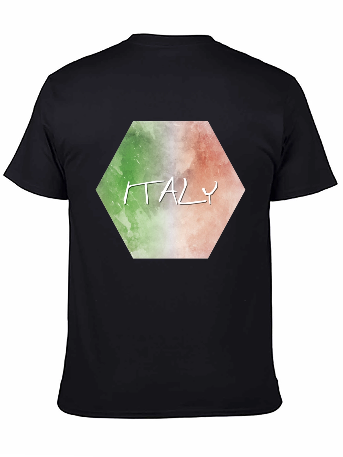 Italy Flag Graphic T-Shirt - Black Tee