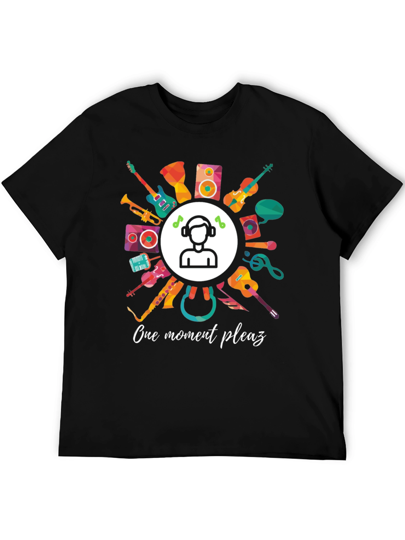 Music Lover Graphic Tee - One Moment Please
