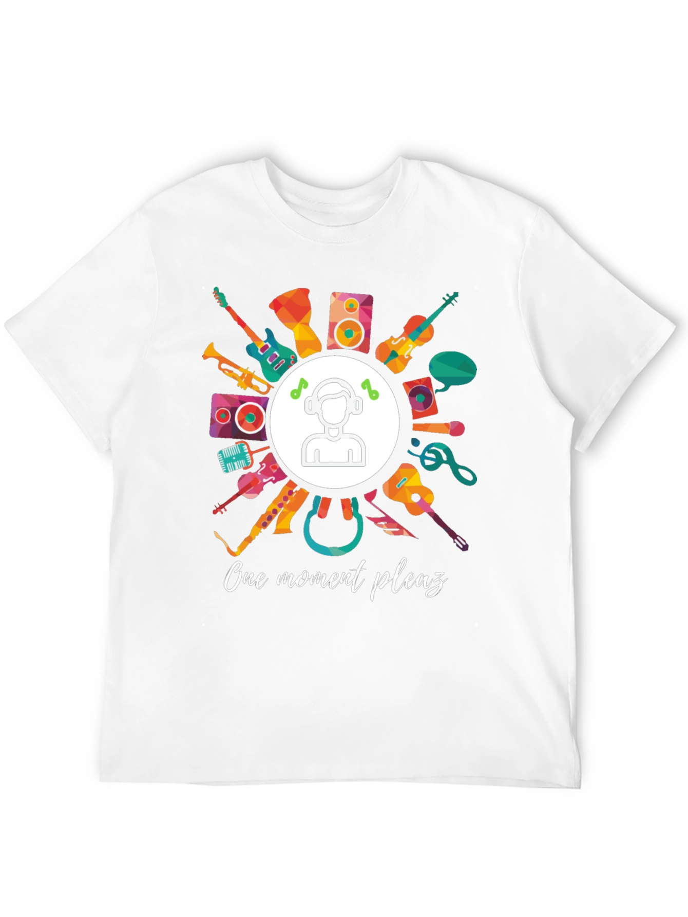 Music Lover Graphic Tee - One Moment Please