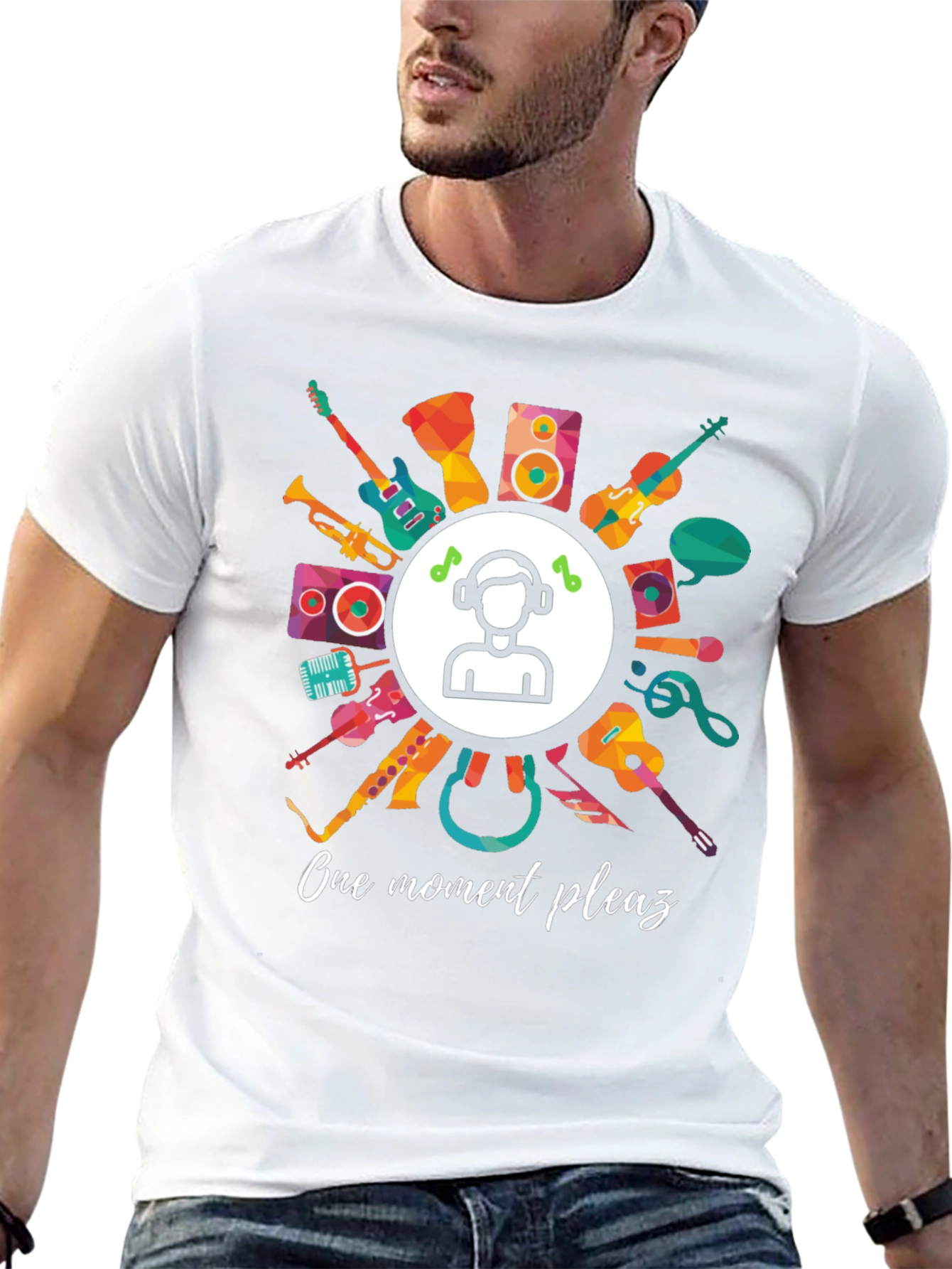 Music Lover Graphic Tee - One Moment Please