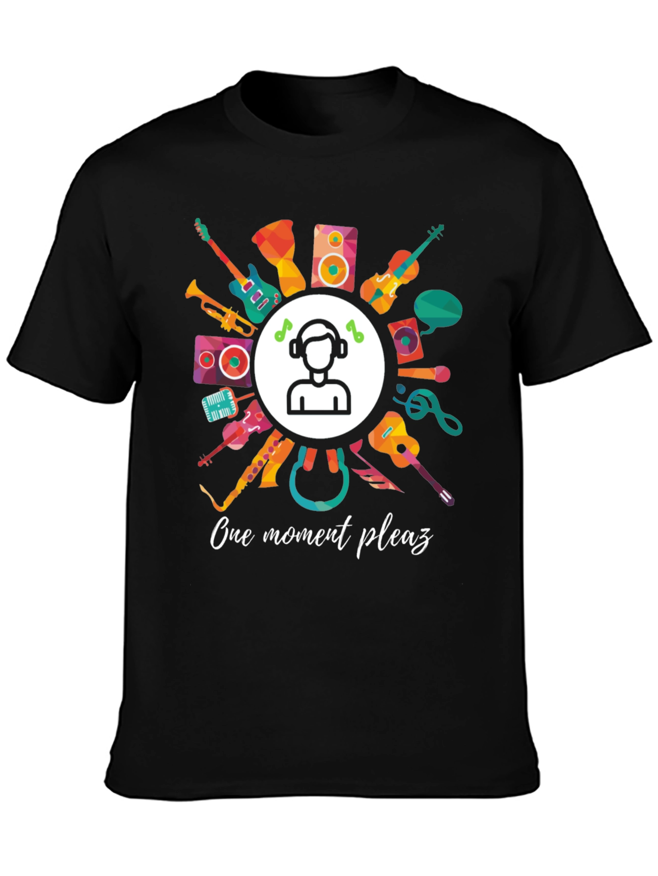 Music Lover Graphic Tee - One Moment Please