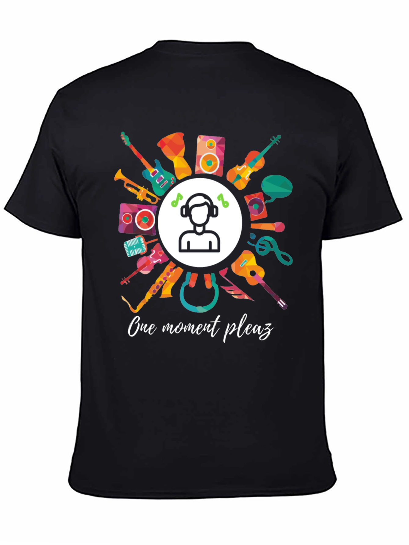 Music Lover Graphic Tee - One Moment Please