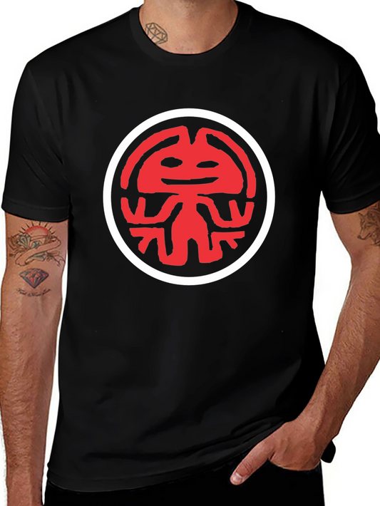 Red Kokopelli Graphic Black T-Shirt