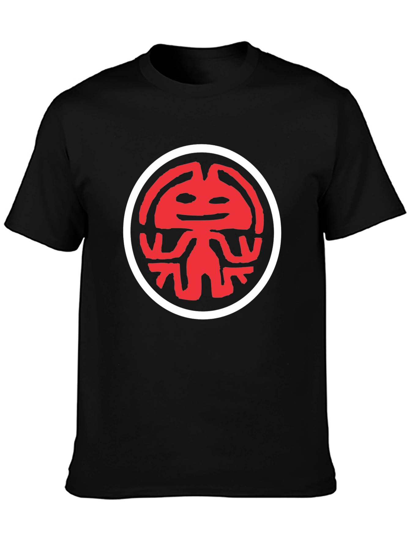 Red Kokopelli Graphic Black T-Shirt