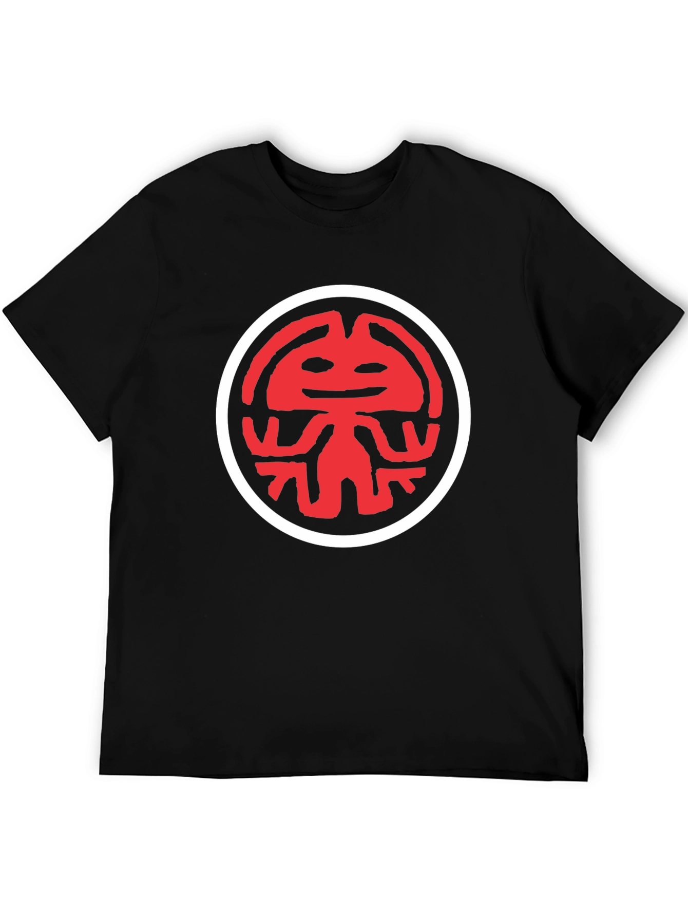 Red Kokopelli Graphic Black T-Shirt