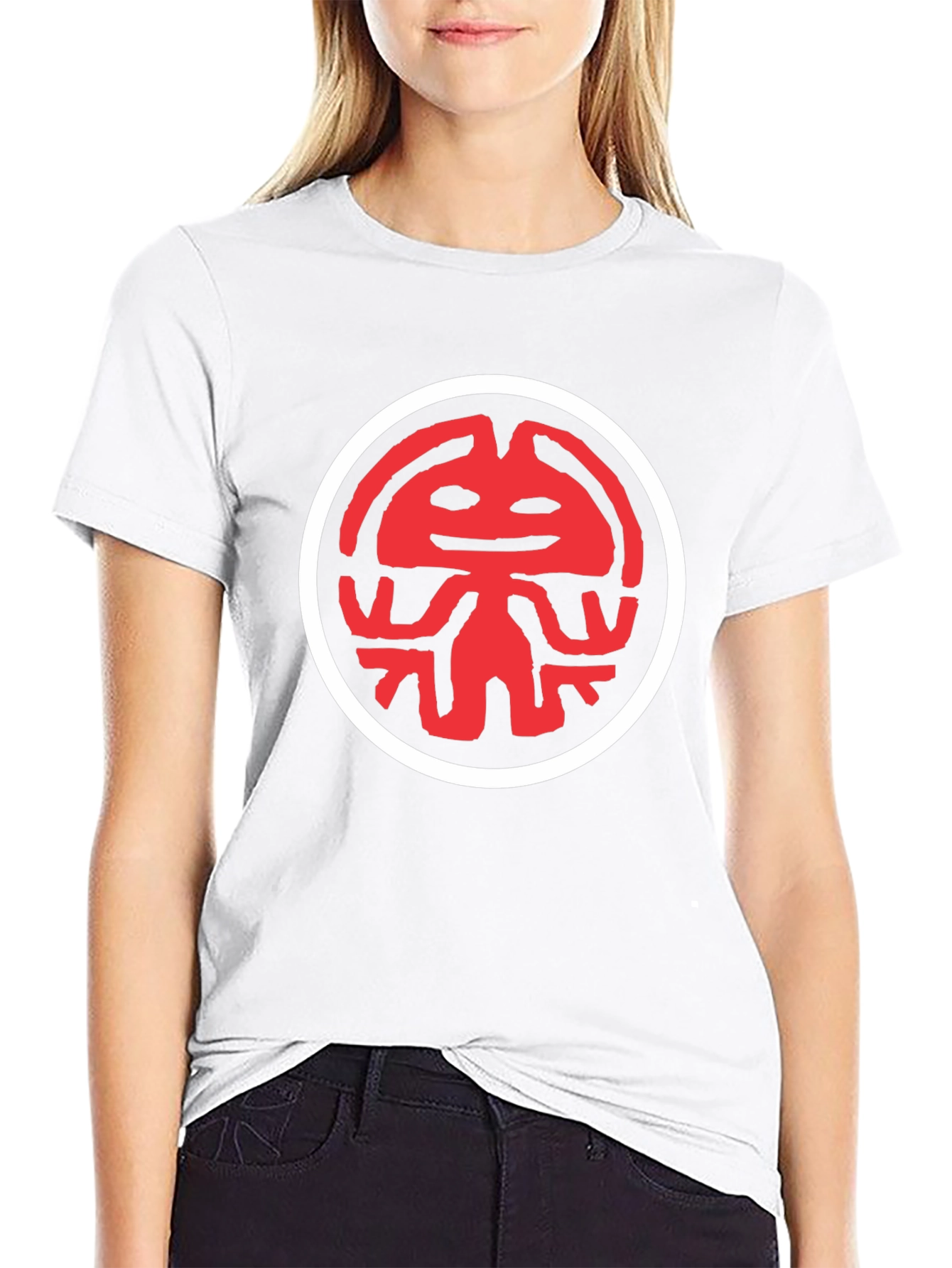 Red Kokopelli Graphic Black T-Shirt