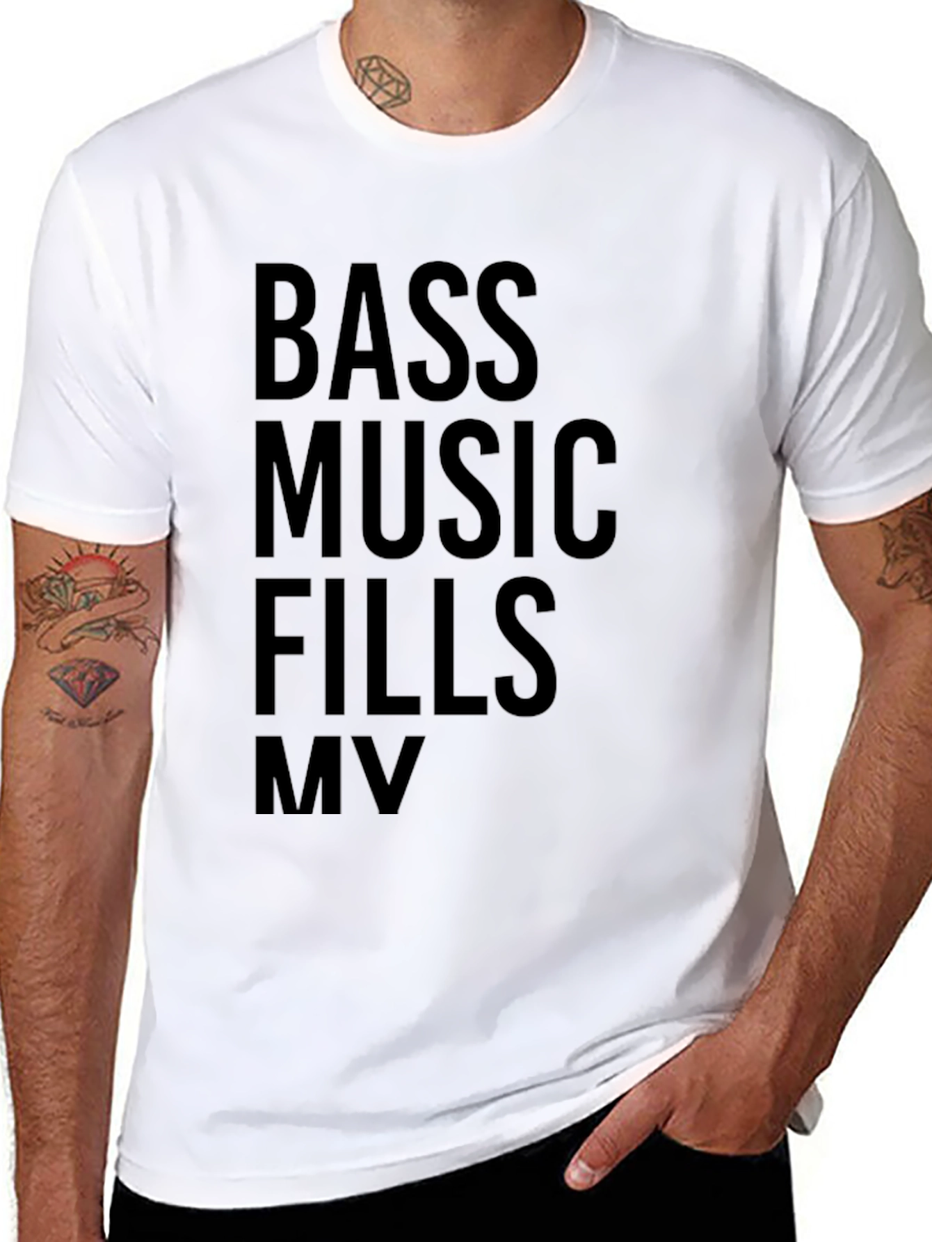 Bass Music Fills MV Graphic T-Shirt