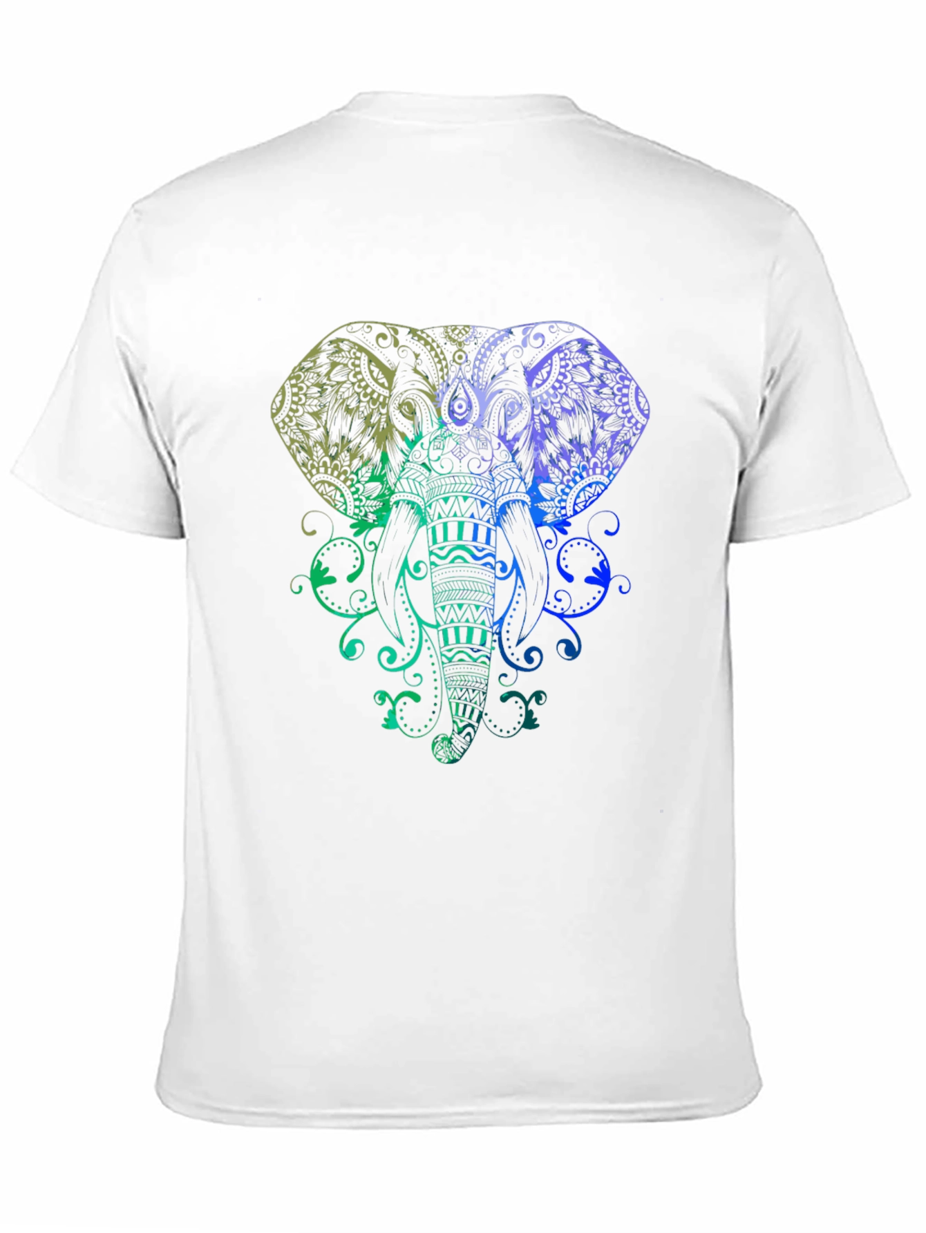 Elephant Mandala Graphic Tee - Stylish Mens Black T-Shirt