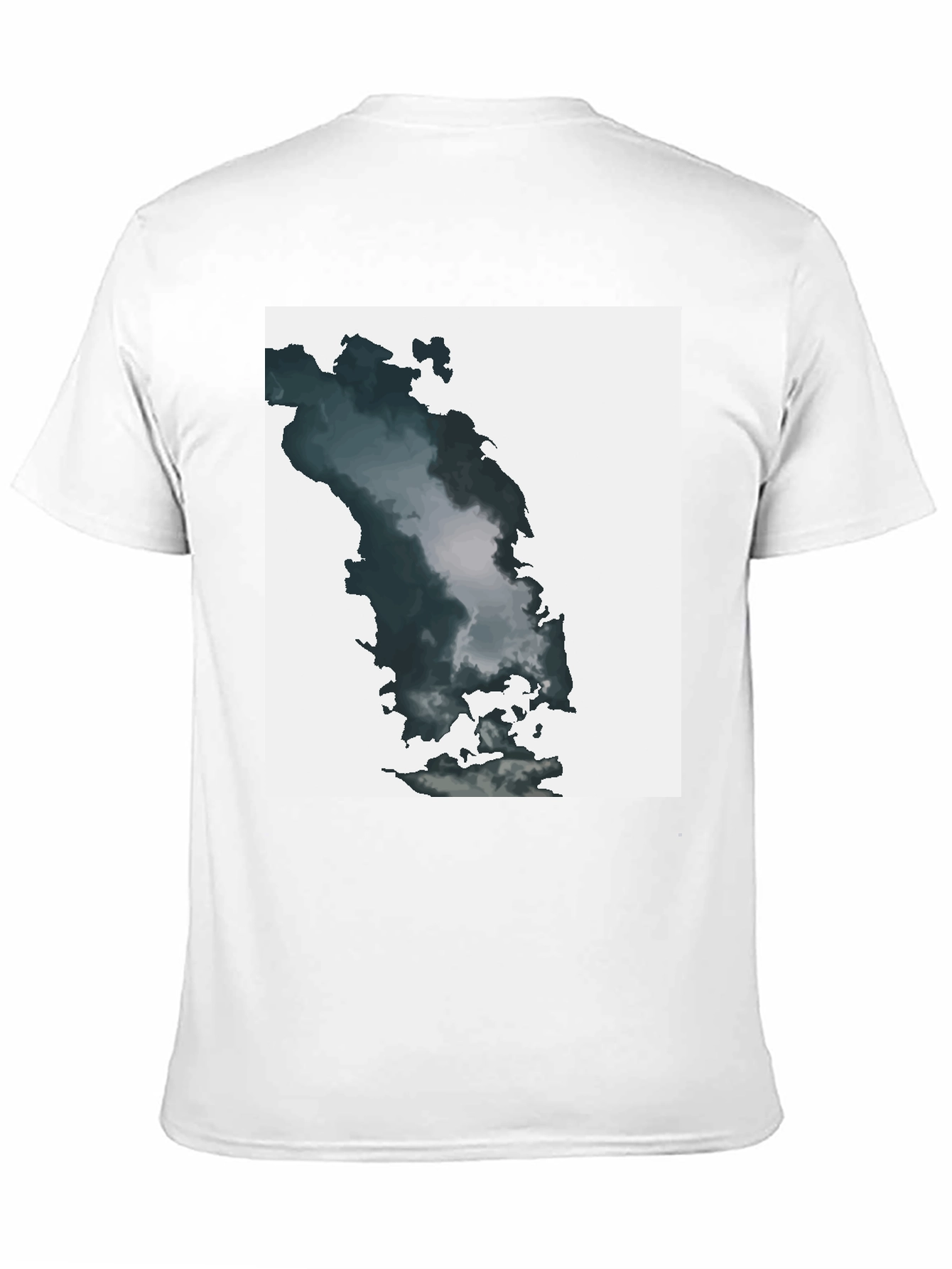 Abstract Cloudscape Graphic Tee - Soft Black Cotton Blend