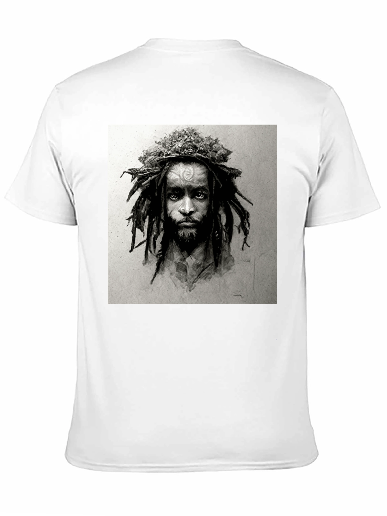 Rasta Man Graphic Print Black T-Shirt