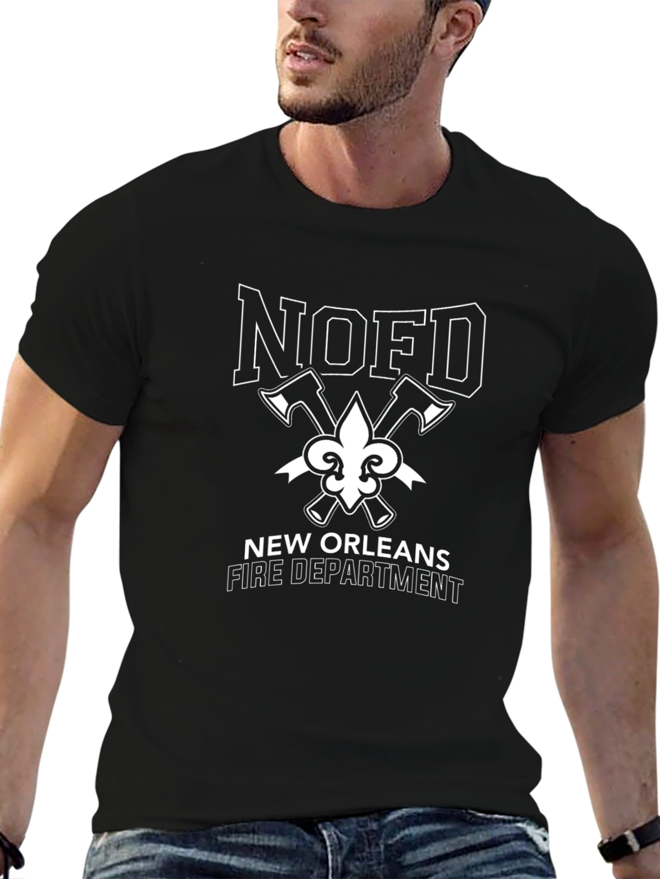 New Orleans Fire Department NOFD Black T-Shirt
