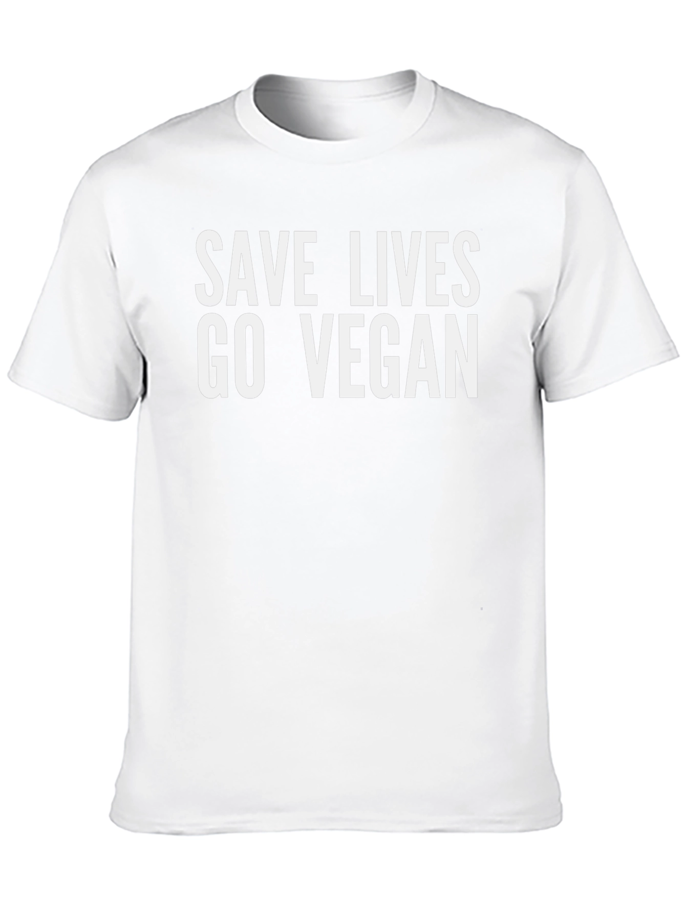 Save Lives Go Vegan T-Shirt Black
