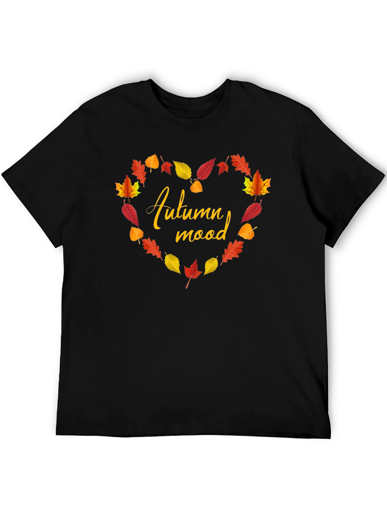 Autumn Mood Leaves Heart T-Shirt