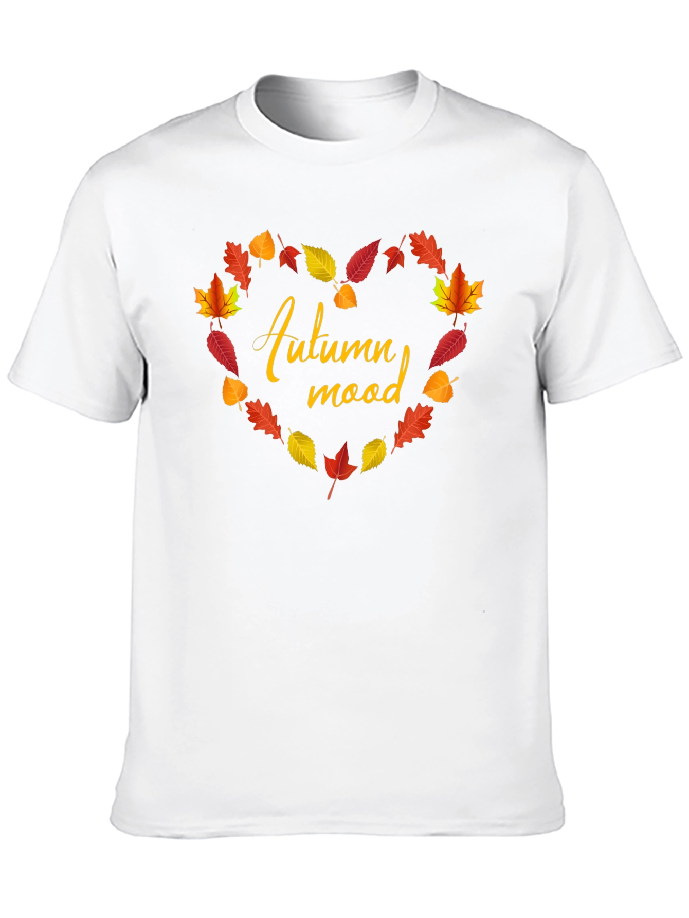 Autumn Mood Leaves Heart T-Shirt