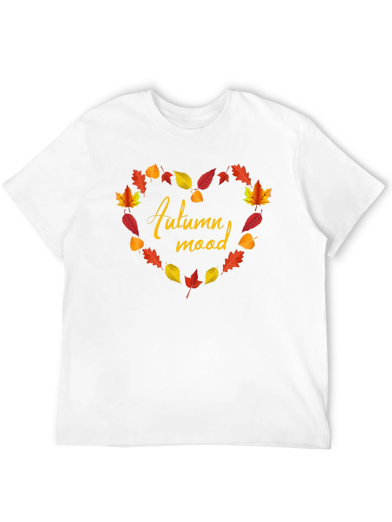 Autumn Mood Leaves Heart T-Shirt