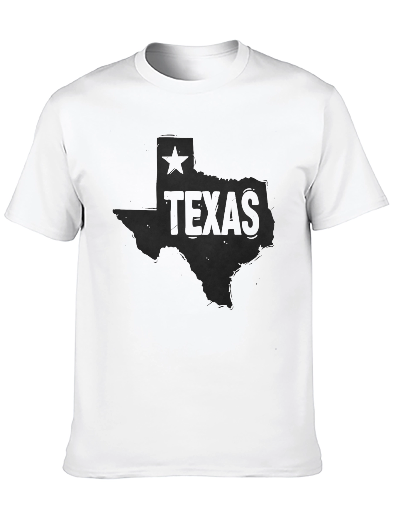 Texas State Map T-Shirt - Black Graphic Tee