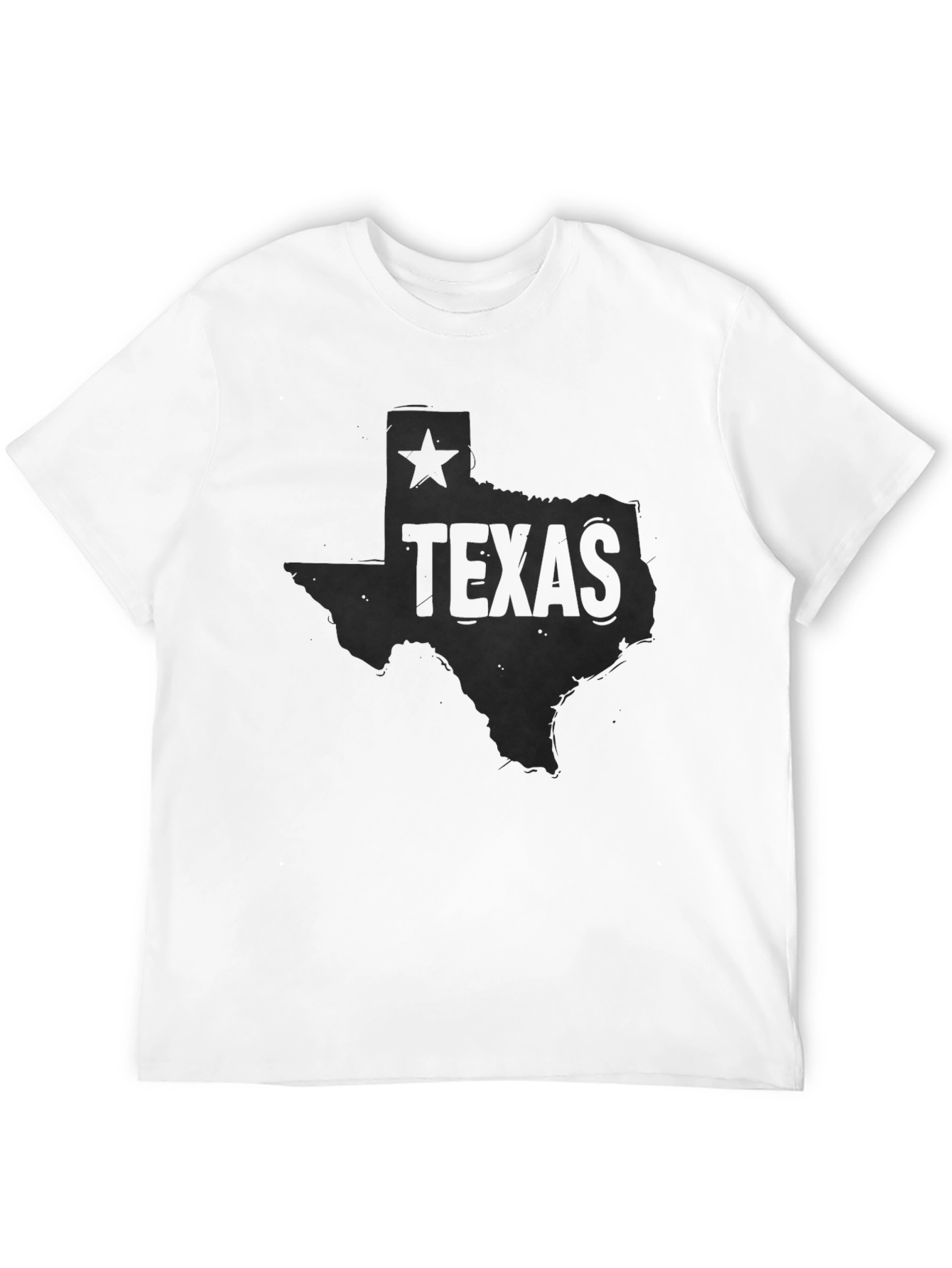 Texas State Map T-Shirt - Black Graphic Tee